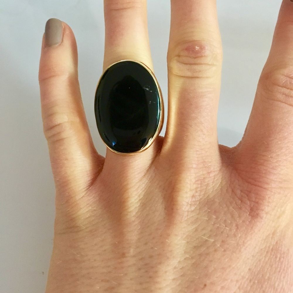 Forever 21 black stone ring
